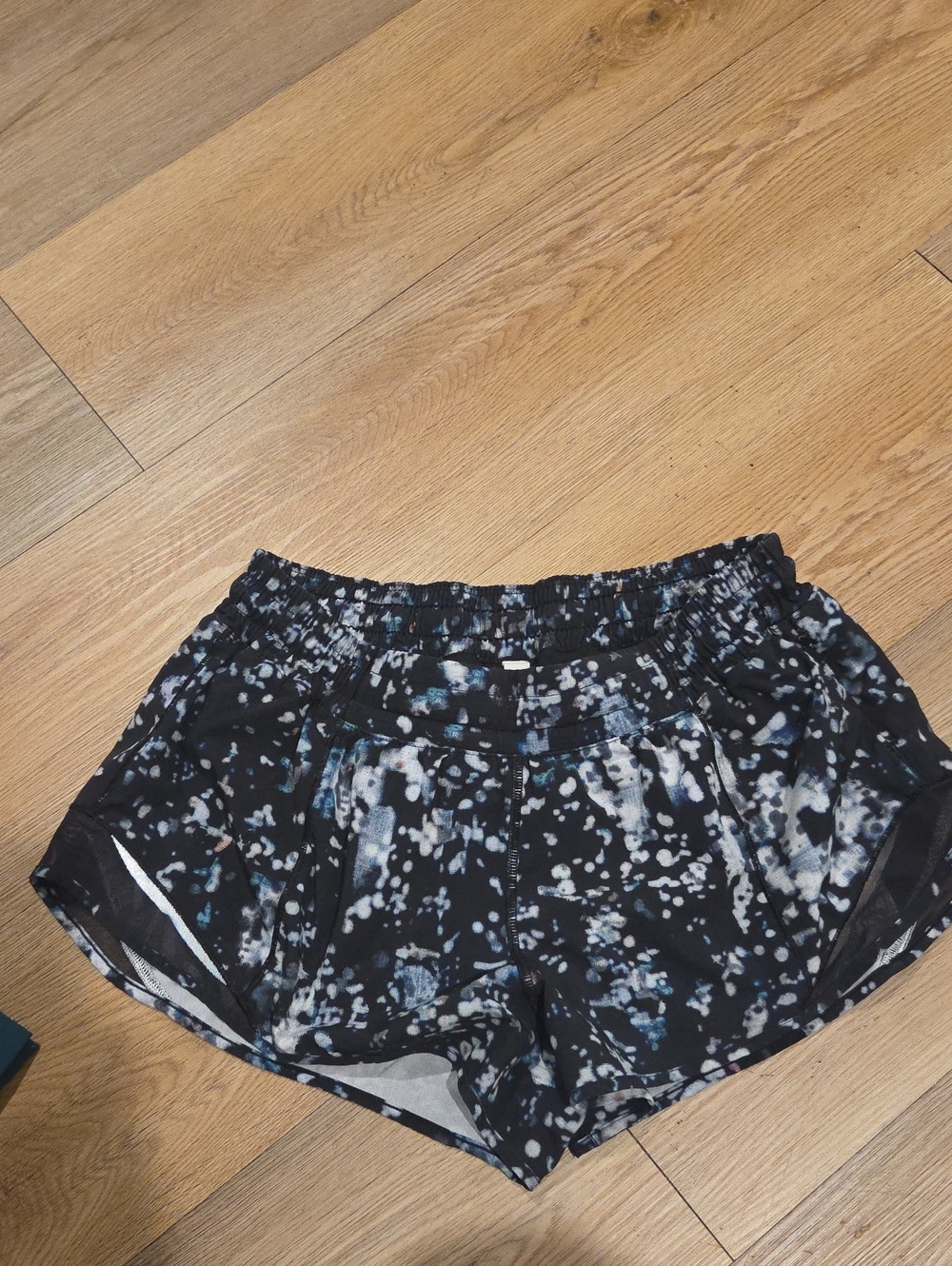 lululemon athletica Black Speckle Print Athletic Shorts